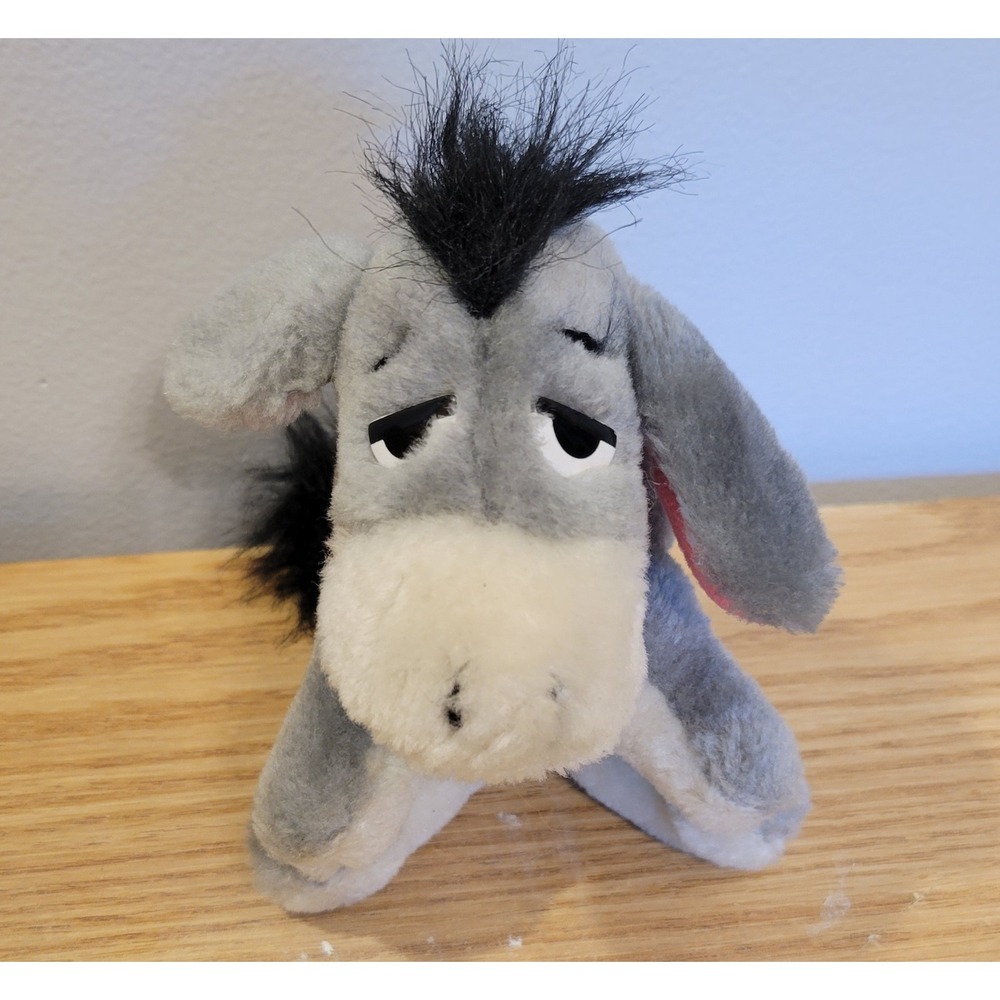 Vintage Eeyore Plush Sears Walt Disney Productions Tag Pre-1986 Grey Donkey 6in